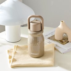 HOlOHOlO 牛奶單鍵式隨行杯, 1個, 430ml, COCOA