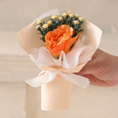 센트바스켓 조화 납골당 안개 미니꽃다발, 리시안셔스선셋, 1개
