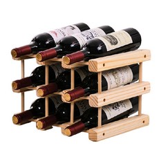 原木紅酒收納架 3層 3層 YT_RA1193, 混色, 1個