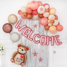 PartyPang 歡迎雲朵泰迪熊歡迎派對裝飾套組