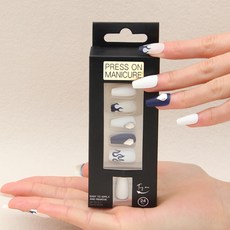 Daysoi Point Touch 指甲貼人工指甲 24 件套, 10 時髦心情, 1組