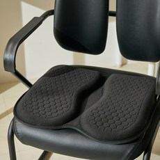 DUOBACK 雙凝膠集中涼感機能坐墊, 黑色