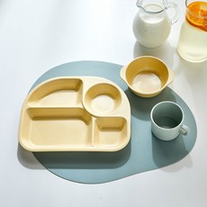 Modern House 幼兒用竹子餐盤+碗+杯子組, 托盤+碗+杯子, 在周圍, 1組