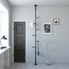 Liwoo 堅固的立桿衣架, 全黑色