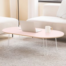 엔토 라운드 테이블 1200 + 다릿발 보호캡 4p, 핑크