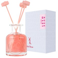 Herb Thyme 室內擴香瓶禮盒組(擴香瓶 130ml+石膏花 4入 隨機出貨+纖維擴香棒 5入), 迷迭香, 1組