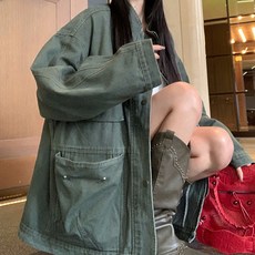 MEICHEL 哈利休閒寬鬆大口袋夾克 11303