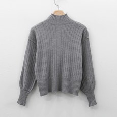 헤이진 여성용 골지 퍼프 반폴라티