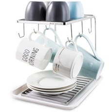 조이앤조이 스테인리스 거실 수납 컵 홀더, 화이트, 1개