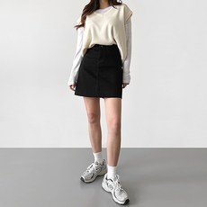 jalbba jean Balance A字牛仔迷你裙