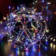 21C Trend 鋼絲煙火蜈蚣燈串 2000燈, 1個, 銀色 + 彩色