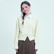 OLIVE DES OLIVE 女款撞色襯衫針織開襟衫