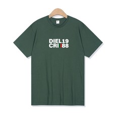 디엘크리 1988 플래그 프린팅 17수 통기성 반팔 티셔츠