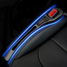 Tamsaa 汽車座椅縫隙收納側邊靠墊 (2入), 黑色, 2個