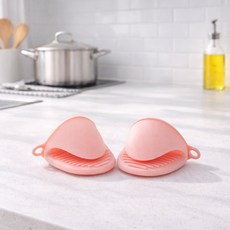 부엌다옴 실리콘 오븐장갑 미니, 핑크라벤더, 2개