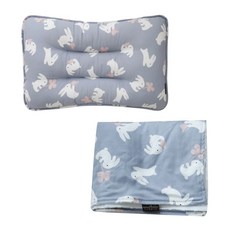 꿈두부 주니어 필로우 + 극세사 블랭킷 세트, 랄라래빗