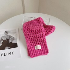 소리달 여성용 바들링 와플 패턴 무지 데일리 목도리