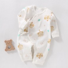 STARDOOR 新生兒動物印花連身衣