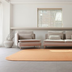 엄마가만든집 쿼드 라운드 브라이트컬러 단모 사계절 러그