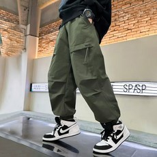 YOOVELY 男童 Daynut 細褶工裝束口褲