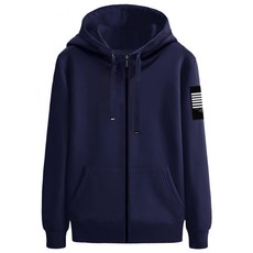 DUCLY 大尺寸高領連帽拉鍊外套 DUC-793