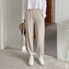 시크블랙 여성용 젠트레 조거 골덴 팬츠 cppt10715k29