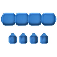 디유 전자레인지용 큐티 나눔접시 세트, 1세트, 네이비플레이트(4P) + 네이비소스볼(4P), 네이비