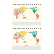 건망증 2021년 월드와이드 탁상용 캘린더 2p, 아이보리, 1세트