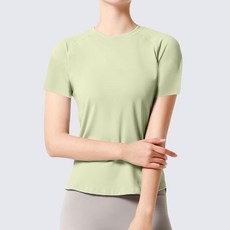 marketpia 女款運動瑜珈簡約網眼短袖T恤