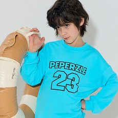 페퍼즐 남아용 캐주얼 넘버 래쉬가드 상의