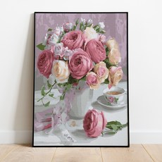 Play about DIY 名畫繪製組合 40 x 50 cm, 玫瑰與茶杯 (G600)