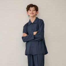 兒童款桃皮絨基本款睡衣上下套裝