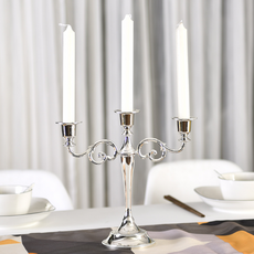 All Nine 豪華室內裝飾三層燭台, 銀色