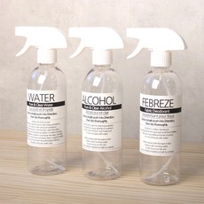 ROMANTIC NOVEMBER LONG 透明噴霧瓶 500ml, 白色槍頭, 3個