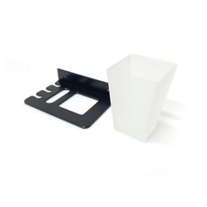 WANGEL 黏貼式單人漱口杯架 GJ-14840, 黑色, 1個