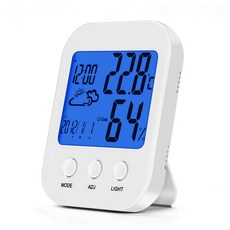 HAPPY FARMER 先進的數字溫濕度計, 1個, White