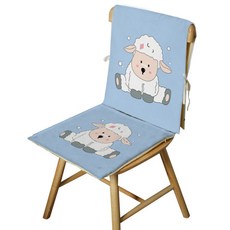 큐트 애니멀 의자 방석 + 등받이 커버 D33, 타입9, 1개