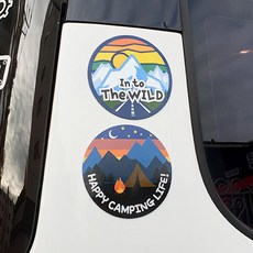 TWENTY FACTORY 車用反光磁鐵貼紙 圓形2件組