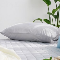 SCOHome I-Cool 接觸涼感夏季枕頭套 含枕芯, 1個, 涼爽灰