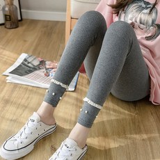 프리티 레이스 진주 포인트 하이웨스트 임산부 레깅스