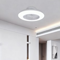 킴스엘이디 천장선풍기 360 회전 실링팬 안방등, 화이트