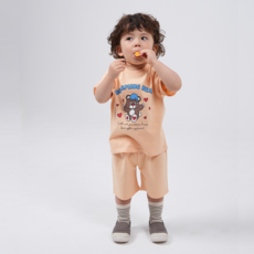 KIDSCOMO 兒童夢想熊短袖上下套裝