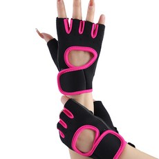 Quardi瑜珈健身雙手手套組, 桃紅色, 1個