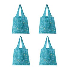 대용량 접이식 휴대용 장바구니 소형, 썸머, 4개