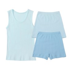 withorganic 兒童素色背心+4角短褲 2件組