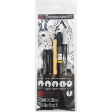 ZIG Inktober 插圖基本套組 2, 黑色的, 1套