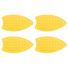 矽膠熨燙隔熱墊, 黃色的, 4個