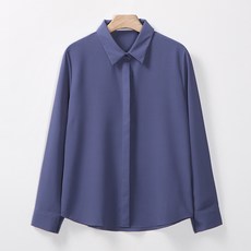 lemon soul 飄逸有領長袖雪紡襯衫