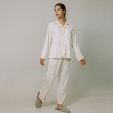 안나앤코 여성용 로맨틱패턴 요루면 긴팔 파자마 상하의 세트