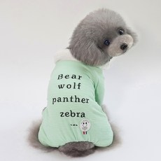 寵物 MING A 條紋燈芯絨連身衣, 薄荷綠